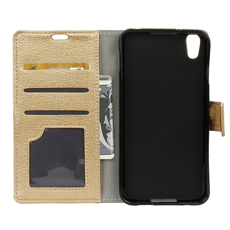For Alcatel Idol 4 Litchi Texture Horizontal Flip PU Leather Case with Magnetic Buckle & Holder & Card Slots & Wallet & Photo Frame