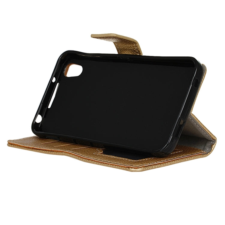 For Alcatel Idol 4 Litchi Texture Horizontal Flip PU Leather Case with Magnetic Buckle & Holder & Card Slots & Wallet & Photo Frame