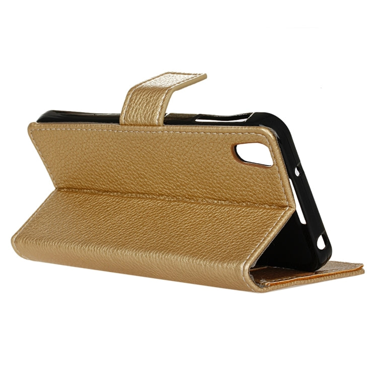 For Alcatel Idol 4 Litchi Texture Horizontal Flip PU Leather Case with Magnetic Buckle & Holder & Card Slots & Wallet & Photo Frame