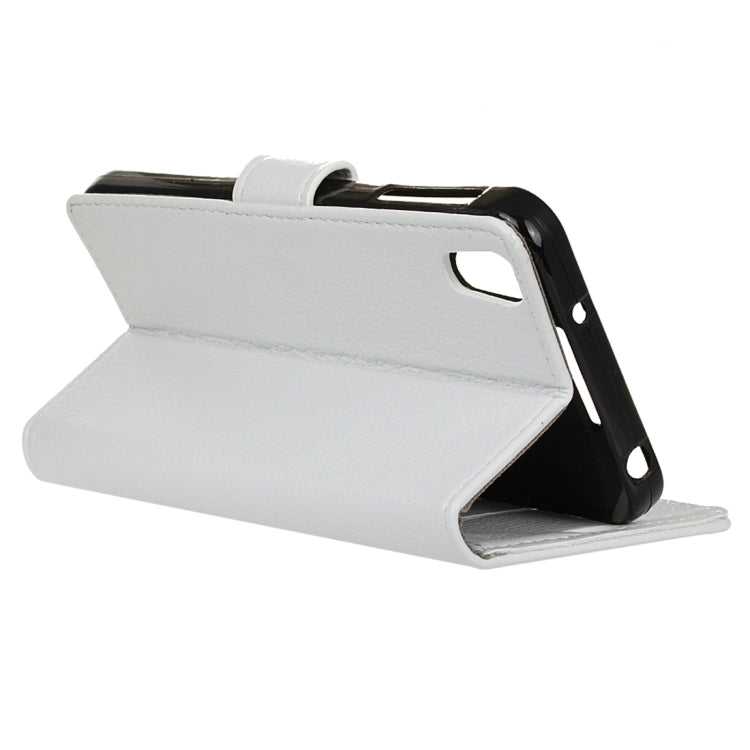 For Alcatel Idol 4 Litchi Texture Horizontal Flip PU Leather Case with Magnetic Buckle & Holder & Card Slots & Wallet & Photo Frame