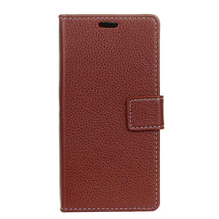 For Alcatel Idol 4 Litchi Texture Horizontal Flip PU Leather Case with Magnetic Buckle & Holder & Card Slots & Wallet & Photo Frame