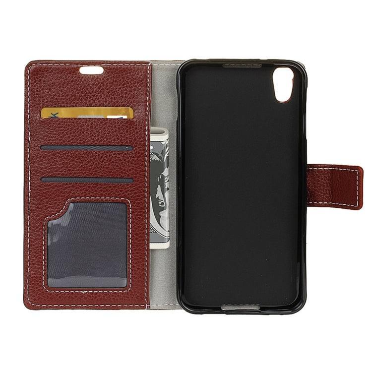For Alcatel Idol 4 Litchi Texture Horizontal Flip PU Leather Case with Magnetic Buckle & Holder & Card Slots & Wallet & Photo Frame