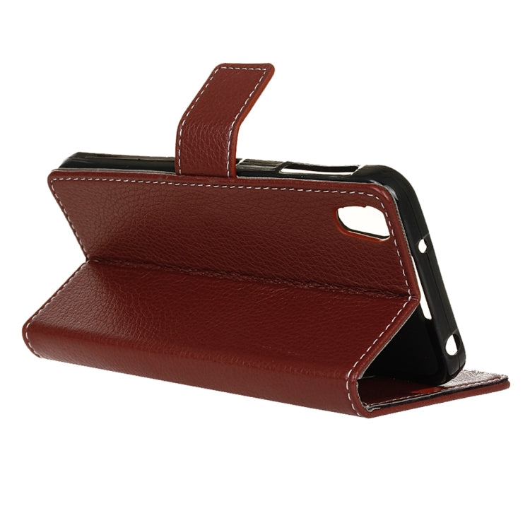 For Alcatel Idol 4 Litchi Texture Horizontal Flip PU Leather Case with Magnetic Buckle & Holder & Card Slots & Wallet & Photo Frame