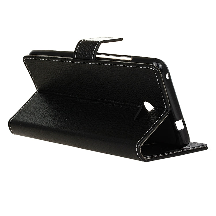 For Vodafone Smart ultra 7 Litchi Texture Horizontal Flip PU Leather Case with Magnetic Buckle & Holder & Card Slots & Wallet & Photo Frame