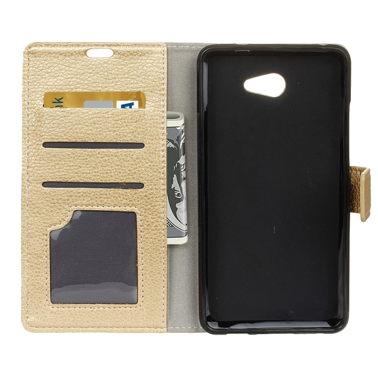 For Vodafone Smart ultra 7 Litchi Texture Horizontal Flip PU Leather Case with Magnetic Buckle & Holder & Card Slots & Wallet & Photo Frame