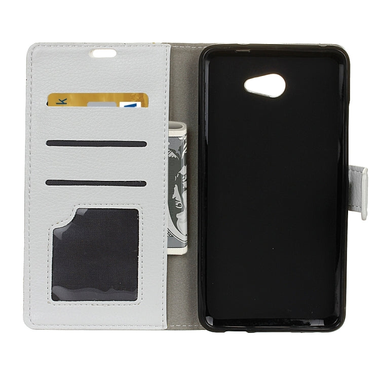 For Vodafone Smart ultra 7 Litchi Texture Horizontal Flip PU Leather Case with Magnetic Buckle & Holder & Card Slots & Wallet & Photo Frame