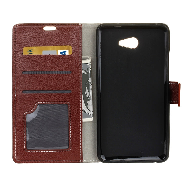 For Vodafone Smart ultra 7 Litchi Texture Horizontal Flip PU Leather Case with Magnetic Buckle & Holder & Card Slots & Wallet & Photo Frame