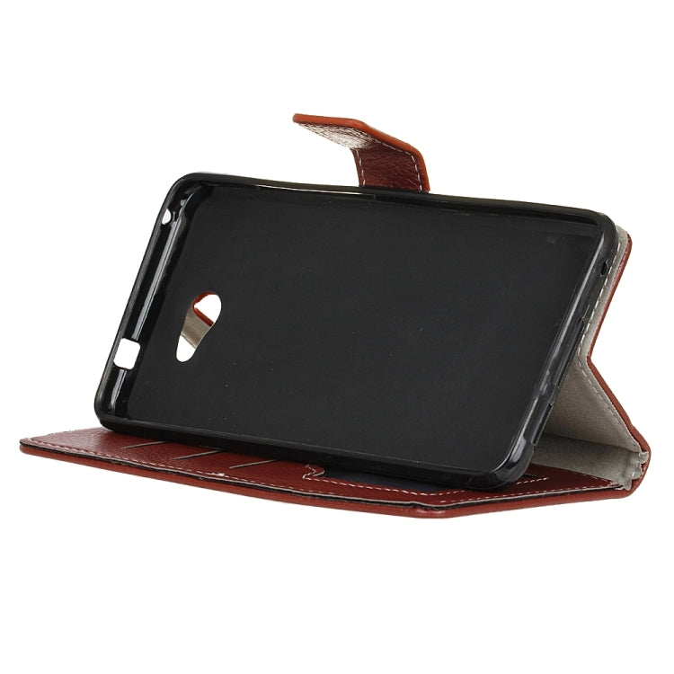 For Vodafone Smart ultra 7 Litchi Texture Horizontal Flip PU Leather Case with Magnetic Buckle & Holder & Card Slots & Wallet & Photo Frame