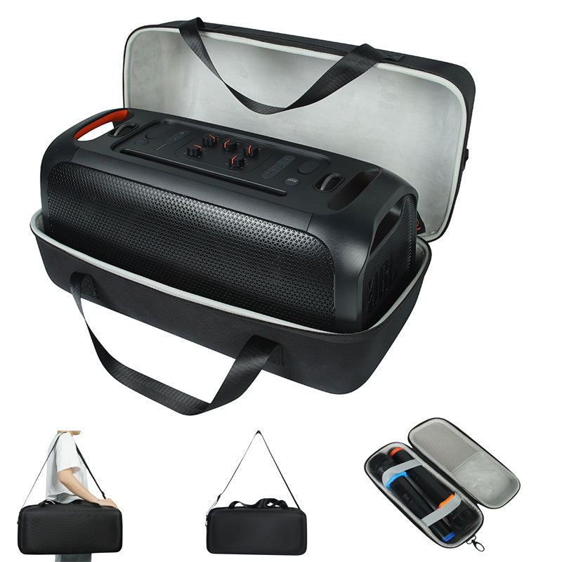 for JBL PartyBox On-The-Go Shockproof Hard EVA Storage Bag Carrying Box with Microphone Bag