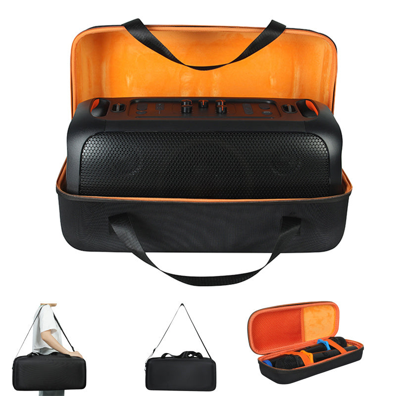 for JBL PartyBox On-The-Go Shockproof Hard EVA Storage Bag Carrying Box with Microphone Bag