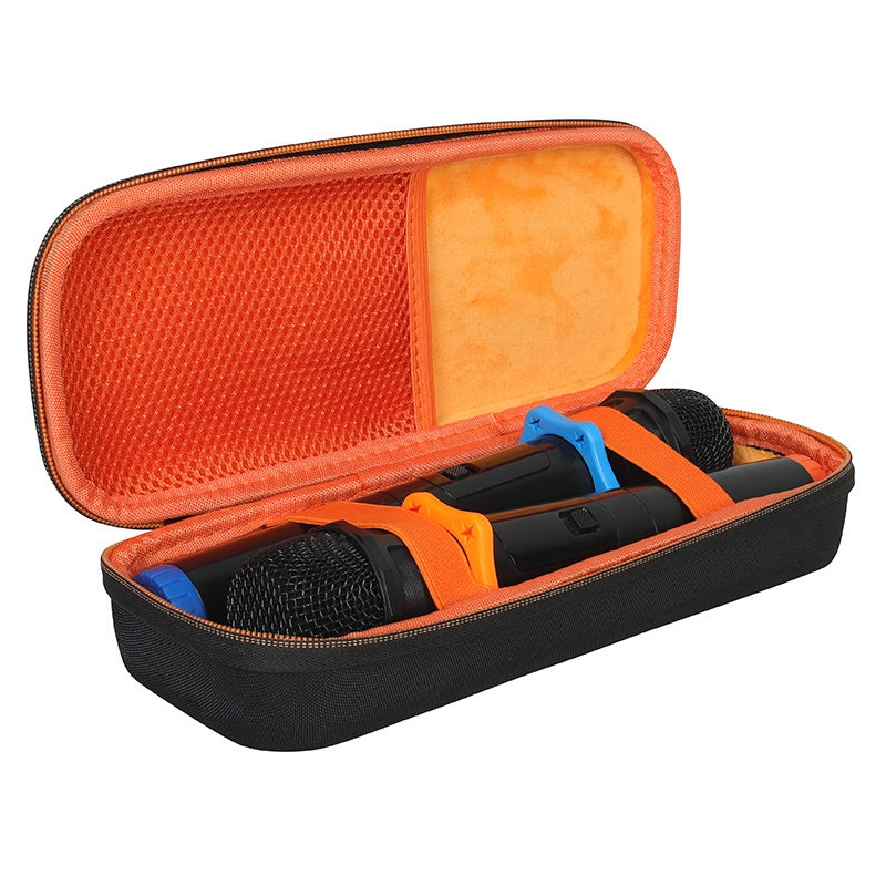 for JBL PartyBox On-The-Go Shockproof Hard EVA Storage Bag Carrying Box with Microphone Bag