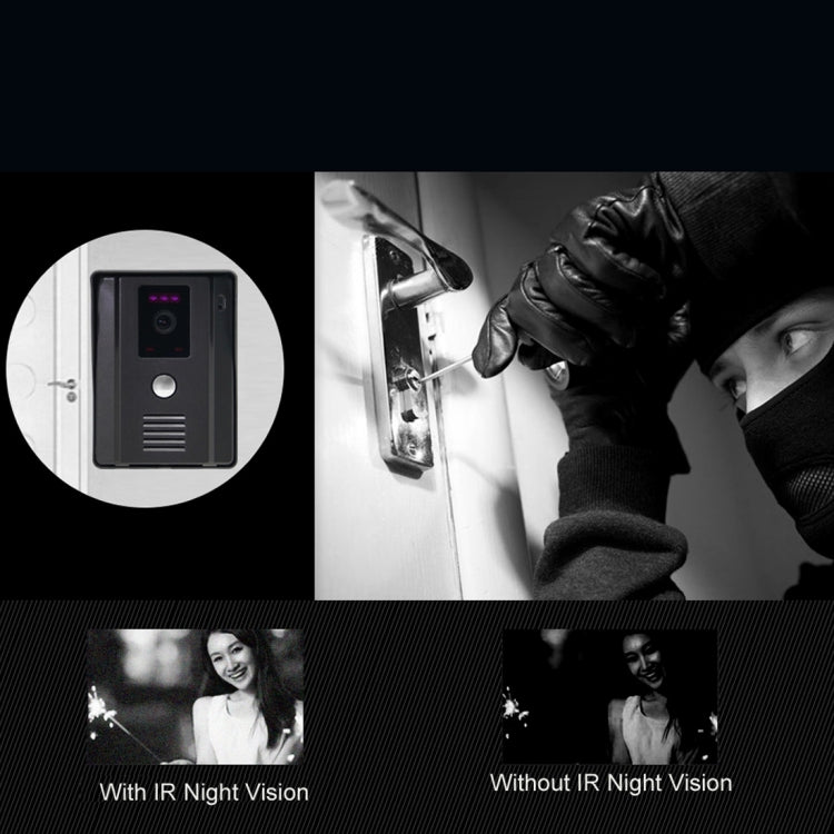 TS-817MH 7.0 inch TFT Digital Video Door Phone, Support Night Vision / Monitor / Unlock