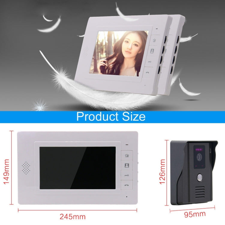 TS-817MH 7.0 inch TFT Digital Video Door Phone, Support Night Vision / Monitor / Unlock