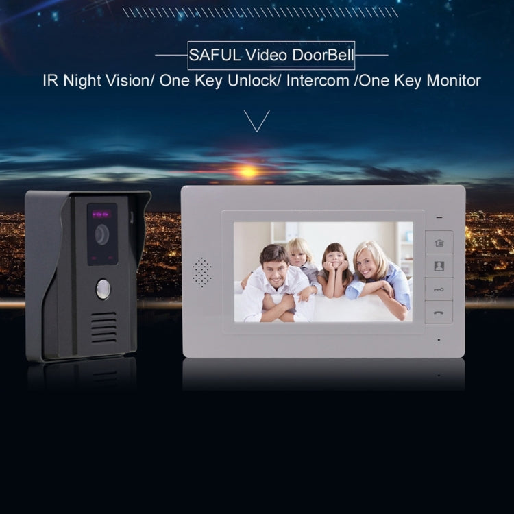 TS-817MH 7.0 inch TFT Digital Video Door Phone, Support Night Vision / Monitor / Unlock