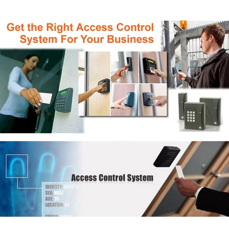 MJPT020 RFID Access Control System Kits + Bolt Lock + 10 Buckle Card + Power Supply + Exit Button + Screws Kit