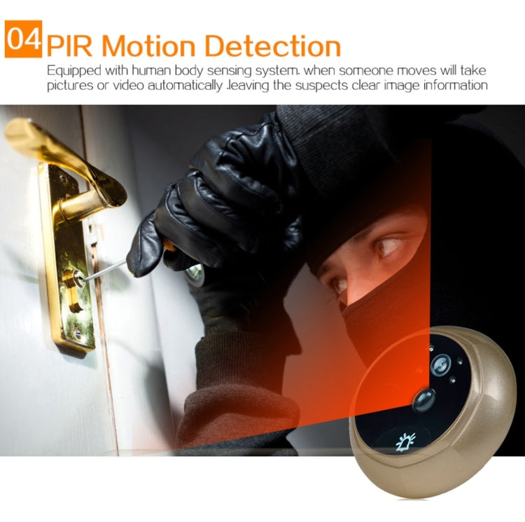 Danmini YB-30AHD-M 3.0 inch Screen 2.0MP Security Camera Disturb Peephole Viewer, Support TF Card / Night Vision / PIR Motion Detection / Video Recording