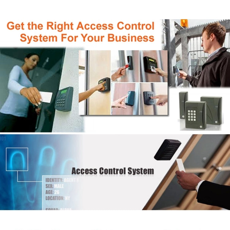 MJPT019 RFID Access Control System Kits + Magnetic Lock + 10 Buckle Card + Power Supply + Exit Button + Screws Kit