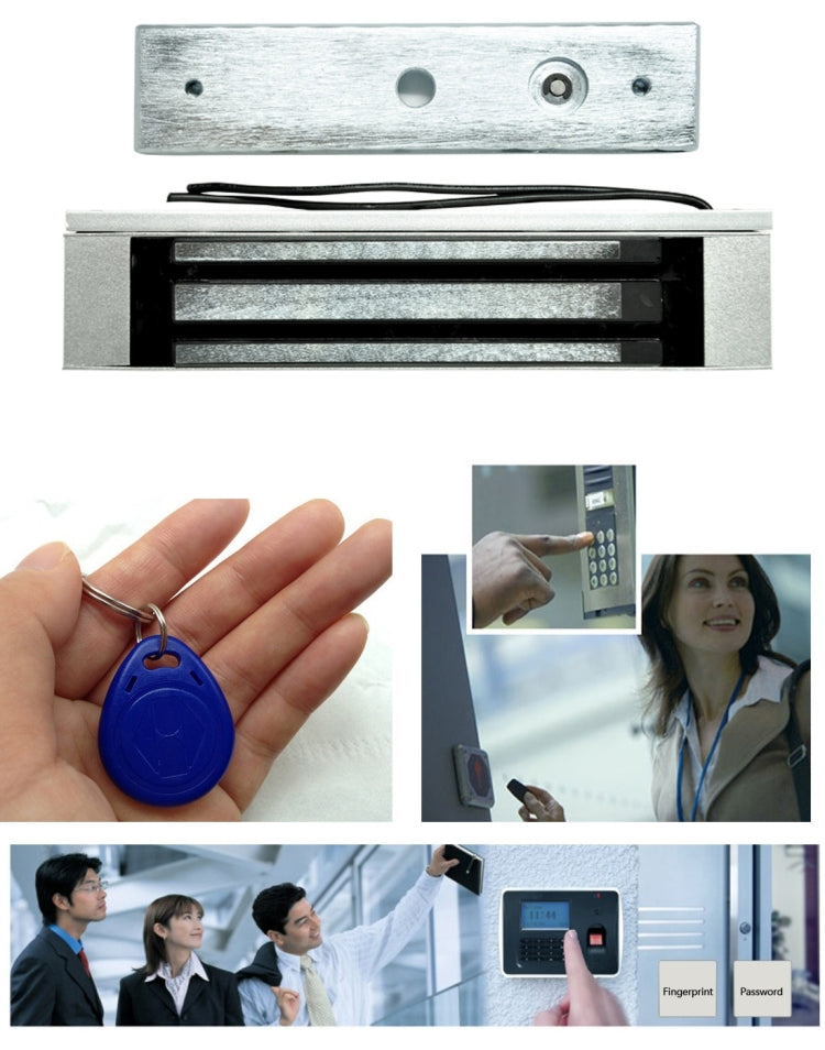 MJPT019 RFID Access Control System Kits + Magnetic Lock + 10 Buckle Card + Power Supply + Exit Button + Screws Kit