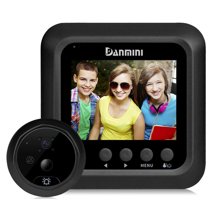 Danmini Q5 PIR 2.4 inch Screen 2.0MP Security Camera No Disturb Peephole Viewer, Support TF Card / Night Vision / PIR Motion Detection / Body Sensor / Video Recording
