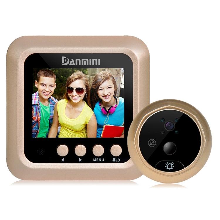 Danmini Q5 PIR 2.4 inch Screen 2.0MP Security Camera No Disturb Peephole Viewer, Support TF Card / Night Vision / PIR Motion Detection / Body Sensor / Video Recording