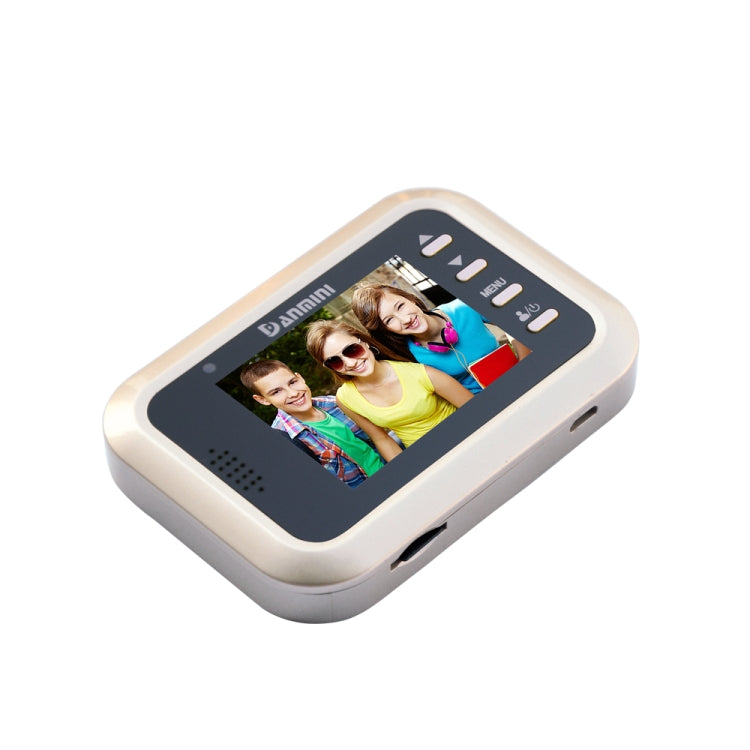 Danmini W8 2.4 inch Color Screen 1.0MP Security Camera No Disturb Peephole Viewer, Support TF Card (32GB Max) / Night Vision(Gold)