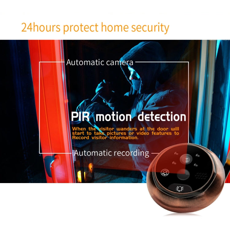 Danmini 45CHD-M 4.5 inch Screen 3.0MP Security Camera No Disturb Peephole Viewer, Support TF Card / Night Vision / Video Recording / Motion Detection