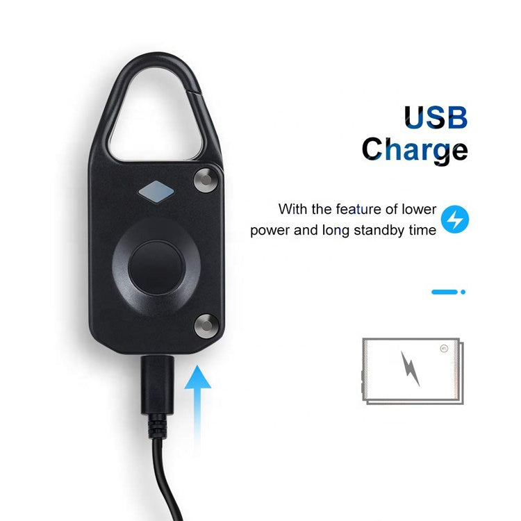 USB Charging Anti-theft Electronic Smart Fingerprint Lock, Support up to 10 Fingerprints Memory