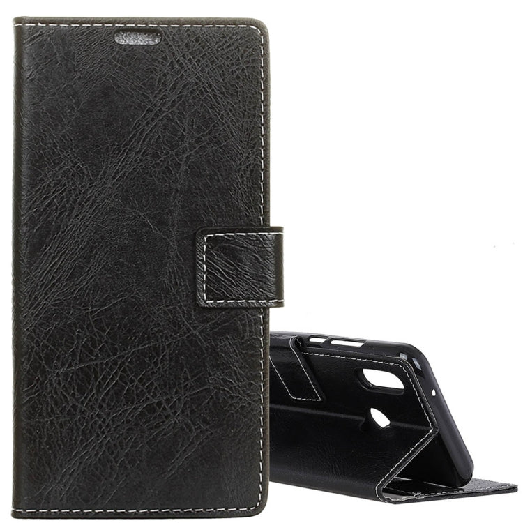 For Asus Zenfone 5z ZS620KL Vintage Crazy Horse Texture Horizontal Flip Leather Case with Wallet & Holder & Card Slots & Photo Frame