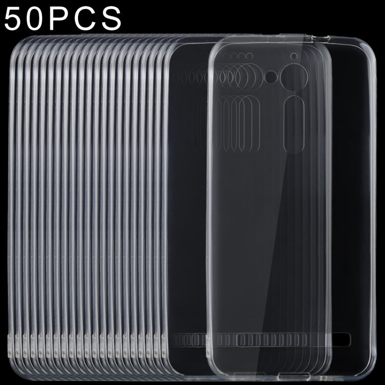 50 PCS 0.75mm Transparent TPU Case for ASUS Zenfone Go ZB500KL