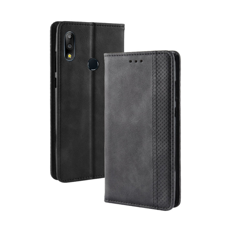 Magnetic Buckle Retro Texture Horizontal Flip Leather Case for Asus Zenfone Max Plus (M2) ZB634KL / Zenfone Max Shot ZB634KL, with Holder & Card Slots & Wallet
