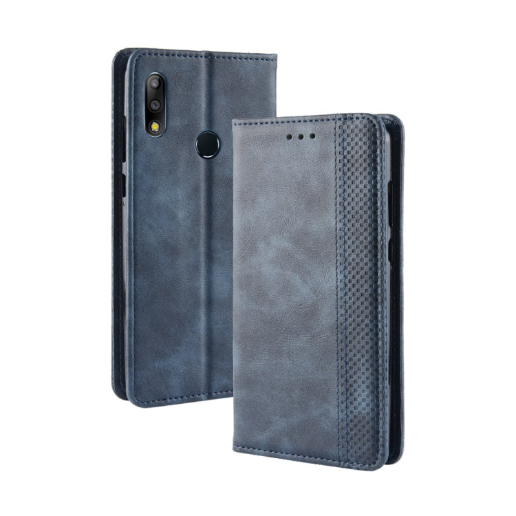 Magnetic Buckle Retro Texture Horizontal Flip Leather Case for Asus Zenfone Max Plus (M2) ZB634KL / Zenfone Max Shot ZB634KL, with Holder & Card Slots & Wallet