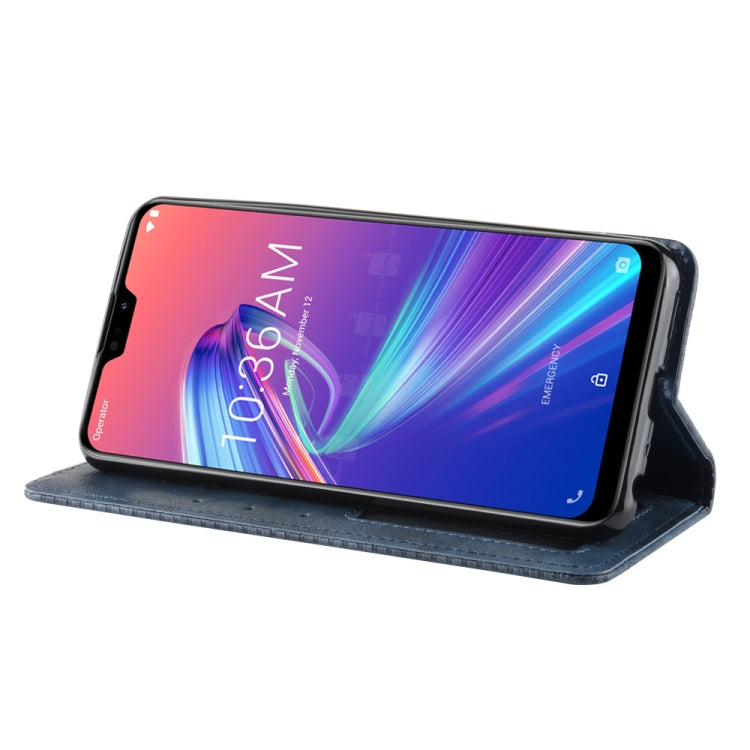 Magnetic Buckle Retro Texture Horizontal Flip Leather Case for Asus Zenfone Max Plus (M2) ZB634KL / Zenfone Max Shot ZB634KL, with Holder & Card Slots & Wallet