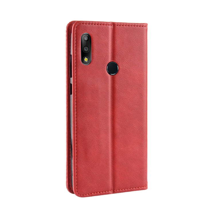 Magnetic Buckle Retro Texture Horizontal Flip Leather Case for Asus Zenfone Max Plus (M2) ZB634KL / Zenfone Max Shot ZB634KL, with Holder & Card Slots & Wallet
