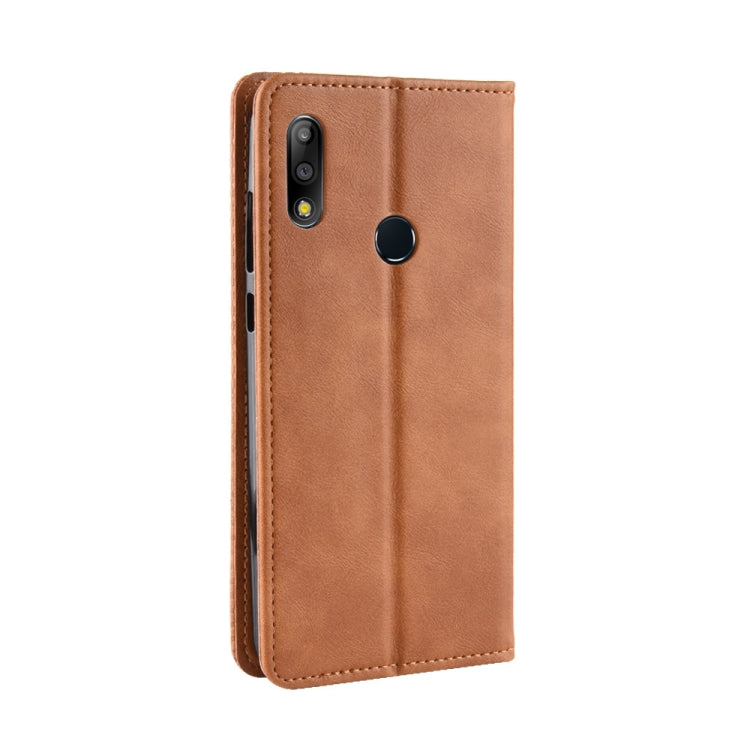 Magnetic Buckle Retro Texture Horizontal Flip Leather Case for Asus Zenfone Max Plus (M2) ZB634KL / Zenfone Max Shot ZB634KL, with Holder & Card Slots & Wallet