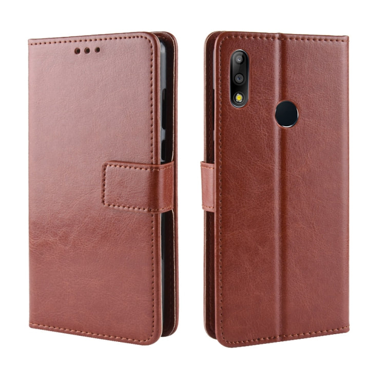 Crazy Horse Texture Horizontal Flip Leather Case for Asus Zenfone Max Plus (M2) ZB634KL / Zenfone Max Shot ZB634KL, with Holder & Card Slots & Wallet & Lanyard