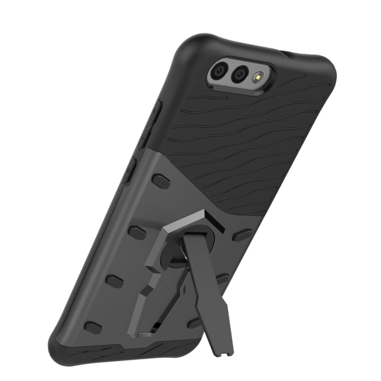 For Asus  Zenfone 4 (ZE554KL) PC + TPU Dropproof Sniper Hybrid Protective Back Cover Case with 360 Degree Rotation Holder
