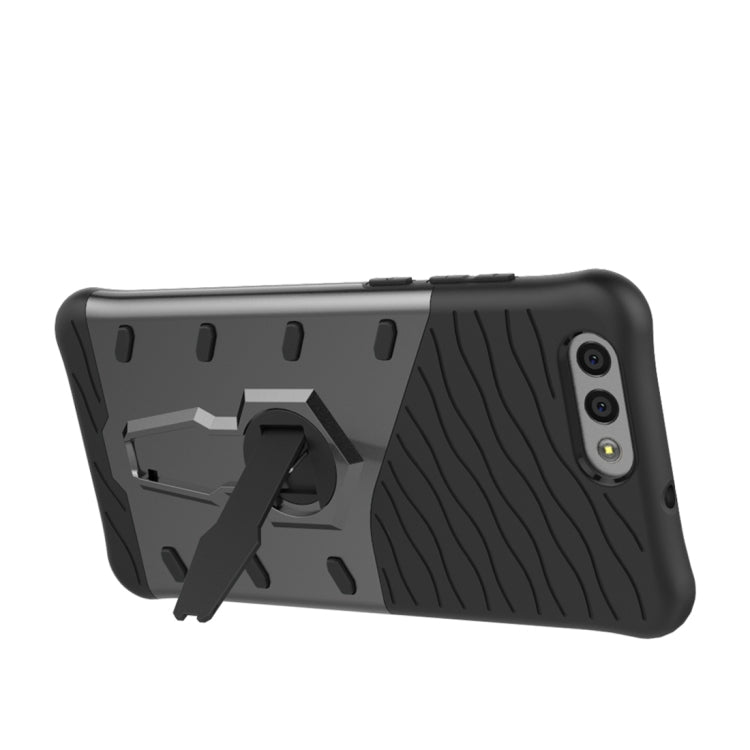 For Asus  Zenfone 4 (ZE554KL) PC + TPU Dropproof Sniper Hybrid Protective Back Cover Case with 360 Degree Rotation Holder