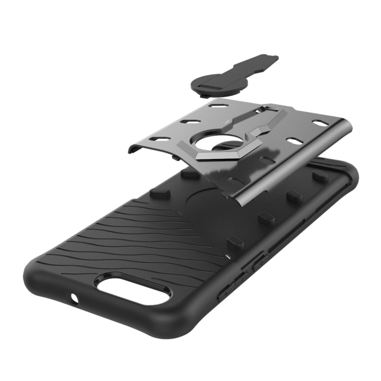 For Asus  Zenfone 4 (ZE554KL) PC + TPU Dropproof Sniper Hybrid Protective Back Cover Case with 360 Degree Rotation Holder