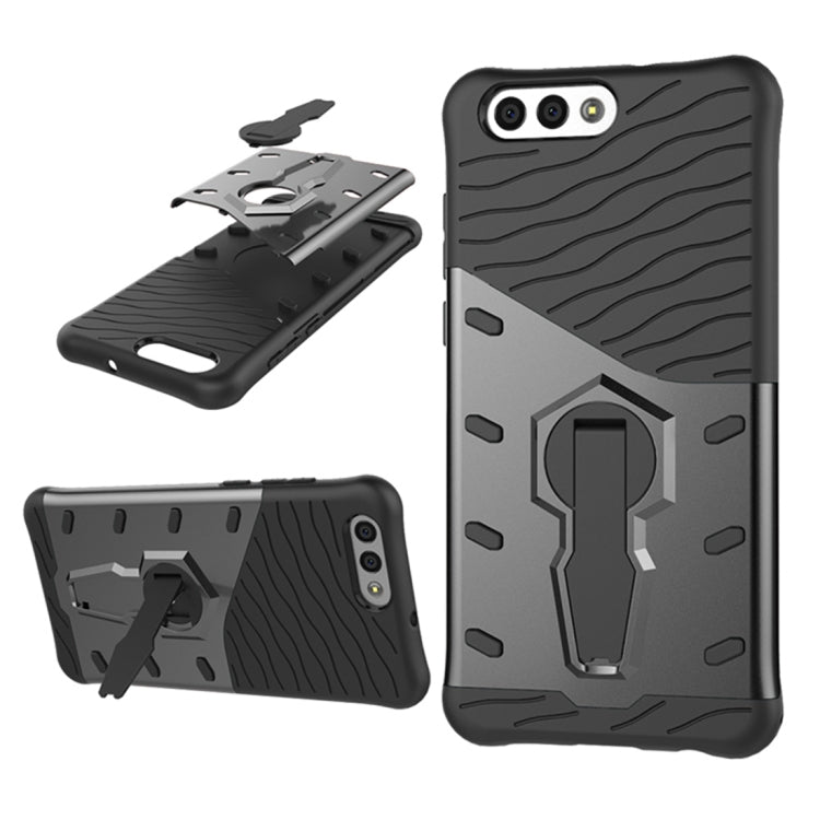 For Asus  Zenfone 4 (ZE554KL) PC + TPU Dropproof Sniper Hybrid Protective Back Cover Case with 360 Degree Rotation Holder