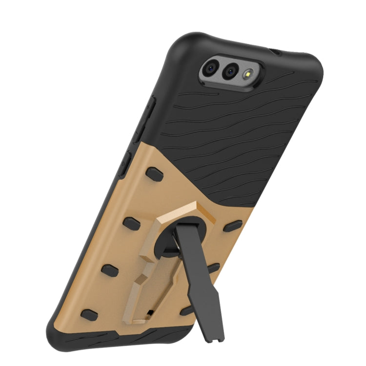 For Asus  Zenfone 4 (ZE554KL) PC + TPU Dropproof Sniper Hybrid Protective Back Cover Case with 360 Degree Rotation Holder