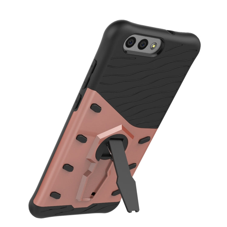 For Asus  Zenfone 4 (ZE554KL) PC + TPU Dropproof Sniper Hybrid Protective Back Cover Case with 360 Degree Rotation Holder