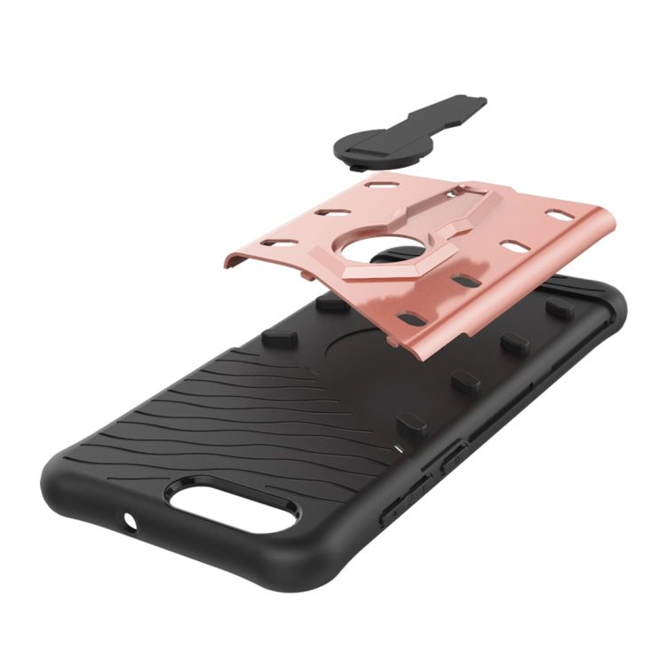 For Asus  Zenfone 4 (ZE554KL) PC + TPU Dropproof Sniper Hybrid Protective Back Cover Case with 360 Degree Rotation Holder