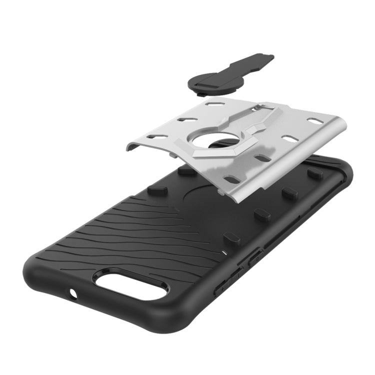 For Asus  Zenfone 4 (ZE554KL) PC + TPU Dropproof Sniper Hybrid Protective Back Cover Case with 360 Degree Rotation Holder