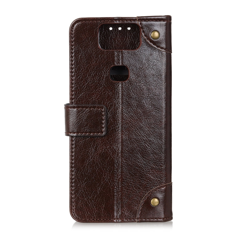 Copper Buckle Nappa Texture Horizontal Flip Leather Case for Asus Zenfone 6 ZS630KL, with Holder & Card Slots & Wallet