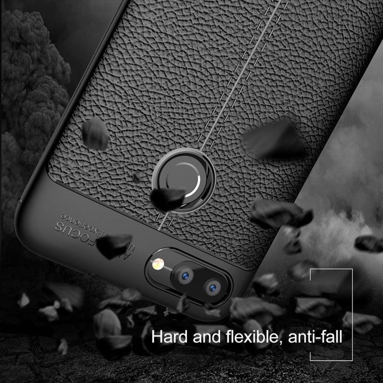 For Asus Zenfone Max Plus (M1) Litchi Texture Soft TPU Protective Back Cover Case