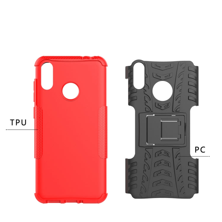 Tire Texture TPU+PC Shockproof Case for Asus Zenfone Max (M2), with Holder