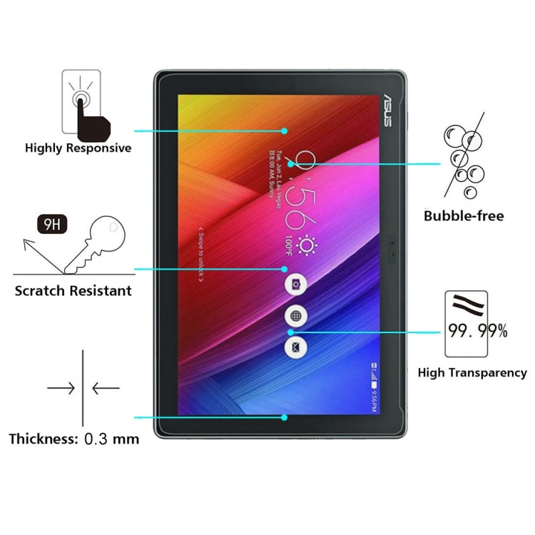75 PCS for ASUS ZenPad 10 / Z300 0.3mm 9H Hardness Tempered Glass Screen Film