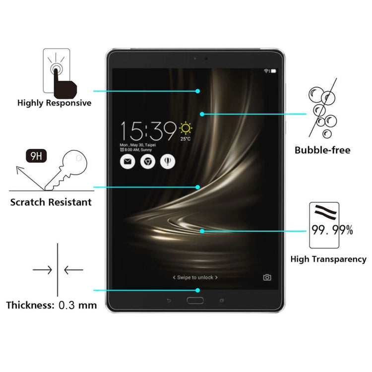 For ASUS ZenPad 3S 10 / Z500 0.3mm 9H Hardness Tempered Glass Screen Film