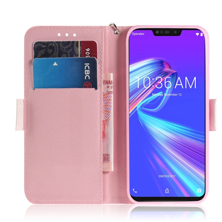 3D Colored Drawing Magnolia Pattern Horizontal Flip Leather Case for Asus Zenfone Max (M2) ZB633KL, with Holder & Card Slots & Wallet