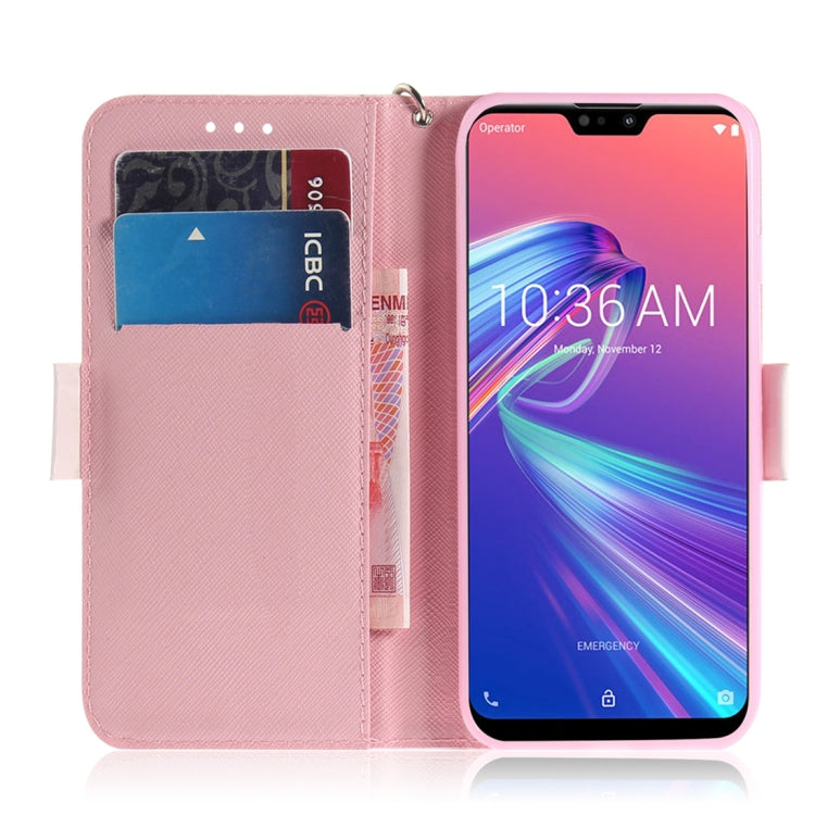 3D Colored Drawing Magnolia Pattern Horizontal Flip Leather Case for Asus Zenfone Max Pro (M2) ZB631KL, with Holder & Card Slots & Wallet